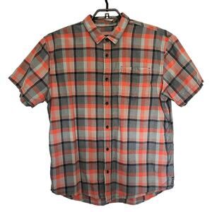 Prana Bryner Plaid Mens Shirt XL Organic Cotton Hiking Gorpcore Button Outdoor